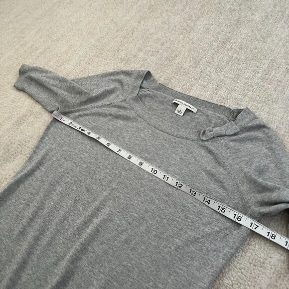 Banana Republic Gray Cotton Silk Short Sleeve Sweater Knit Top S - Picture 6 of 10